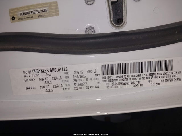 1C4NJRFB5ED651446 Jeep Patriot Latitude