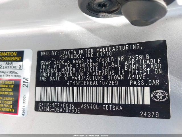 2010 TOYOTA CAMRY 4T1BF3EK6AU107269 Photo 8