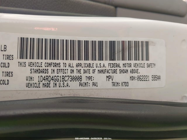 2011 DODGE DURANGO 1D4RD4GG1BC730008 Photo 8