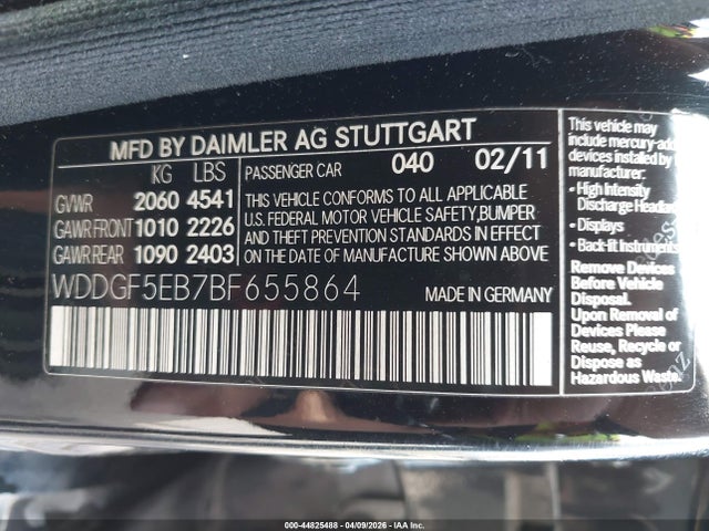 Продаж на аукціоні авто 2011 Mercedes-benz C 300 Sport, vin: WDDGF5EB7BF655864, номер лоту: 44825488