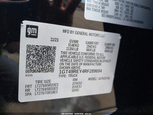 1GT49REY4RF289694 GMC Sierra 2500hd 4wd Standard Bed Denali