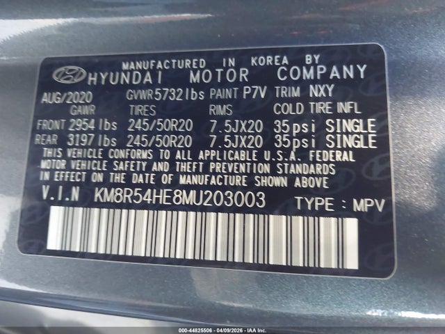 Продаж на аукціоні авто 2021 Hyundai Palisade Limited, vin: KM8R54HE8MU203003, номер лоту: 44825506