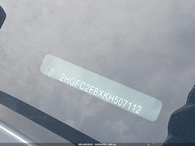 2019 HONDA CIVIC 2HGFC2F8XKH507112 Photo 8