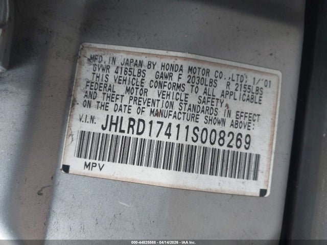 2001 HONDA CR-V JHLRD17411S008269 Photo 8