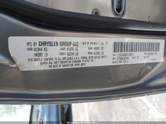 Продажа на аукционе авто 2013 Dodge Dart Sxt, vin: 1C3CDFBA2DD109914, номер лота: 44825669