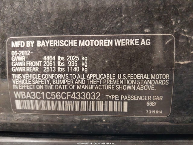 2012 BMW 328I WBA3C1C56CF433032 Photo 8