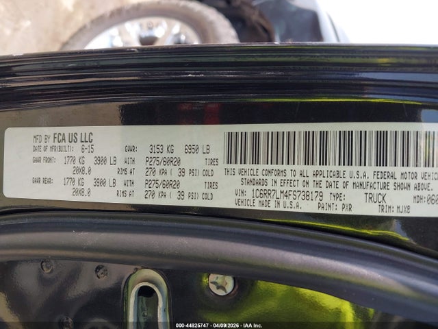 RAM 1500 Lone Star 2015 1C6RR7LM4FS738179 Image 9