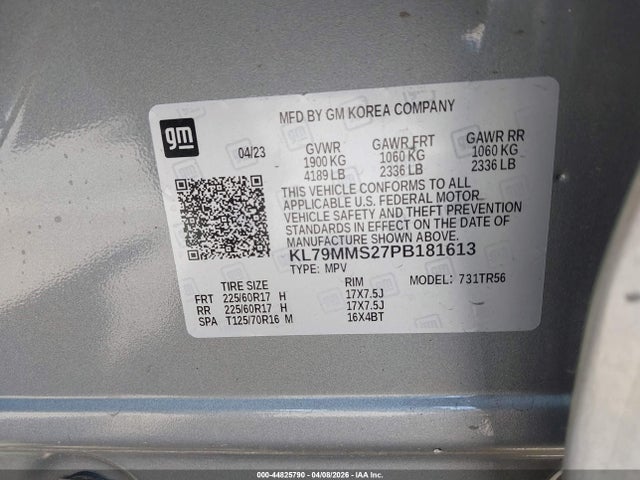 KL79MMS27PB181613 Chevrolet Trailblazer Fwd Ls