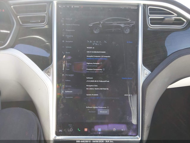 Продаж на аукціоні авто 2016 Tesla Model X 60d/70d/75d/90d/p100d, vin: 5YJXCBE25GF014905, номер лоту: 44825815