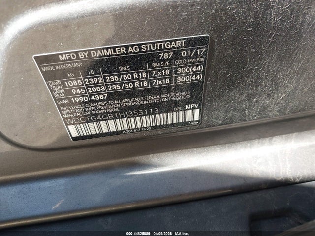 Продажа на аукционе авто 2017 Mercedes-benz Gla 250 4matic, vin: WDCTG4GB1HJ353113, номер лота: 44825889