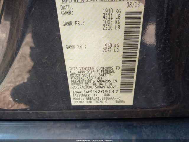 2014 NISSAN ALTIMA 1N4AL3AP9EN209147 Photo 8