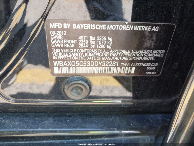 2013 BMW 528I WBAXG5C53DDY32281 Photo 8