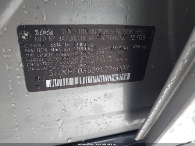2009 BMW X5 5UXFF03529LJ96002 Photo 8