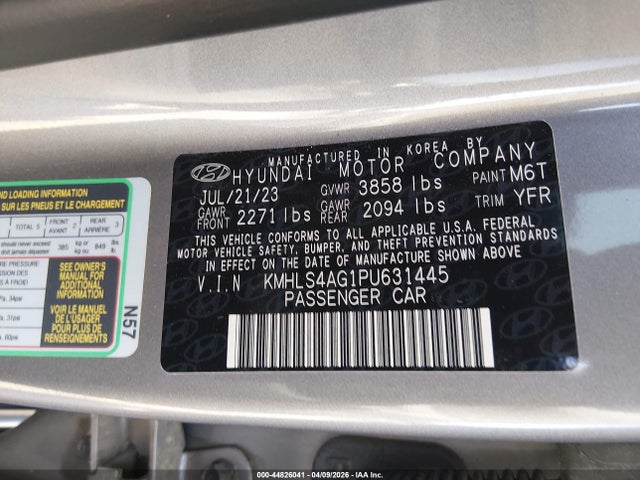 Продаж на аукціоні авто 2023 Hyundai Elantra Sel, vin: KMHLS4AG1PU631445, номер лоту: 44826041