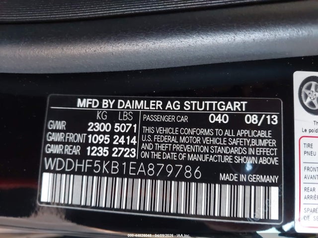 Продаж на аукціоні авто 2014 Mercedes-benz E 350, vin: WDDHF5KB1EA879786, номер лоту: 44826048