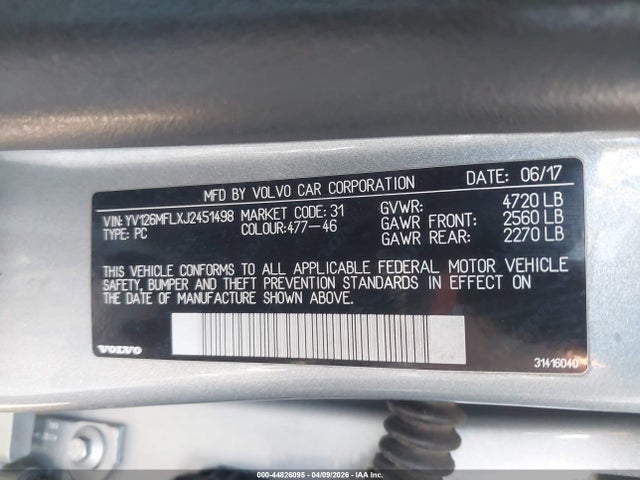 YV126MFLXJ2451498 Volvo S60 T5 Dynamic