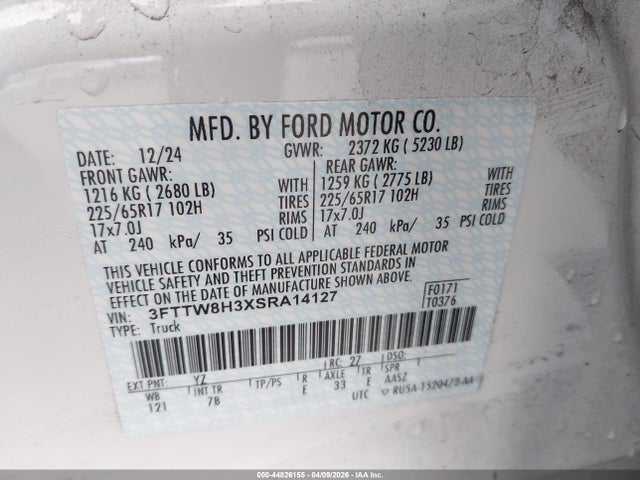 3FTTW8H3XSRA14127 Ford Maverick Xlt