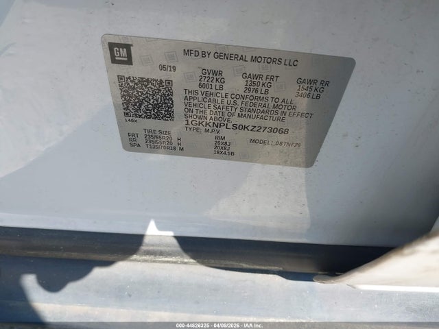 Продажа на аукционе авто 2019 Gmc Acadia Denali, vin: 1GKKNPLS0KZ273068, номер лота: 44826325