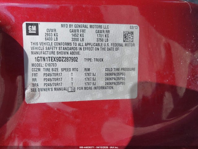 2013 GMC SIERRA 1500 1GTN1TEX9DZ287902 Photo 8
