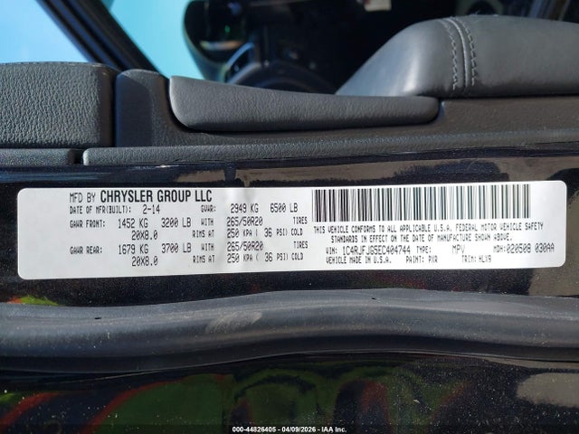 Продаж на аукціоні авто 2014 Jeep Grand Cherokee Summit, vin: 1C4RJFJG5EC404744, номер лоту: 44826405