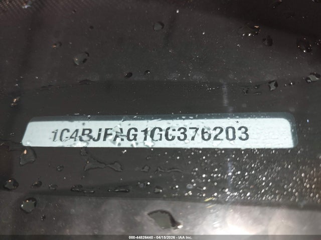 Продажа на аукционе авто 2016 Jeep Grand Cherokee Laredo, vin: 1C4RJFAG1GC376203, номер лота: 44826440