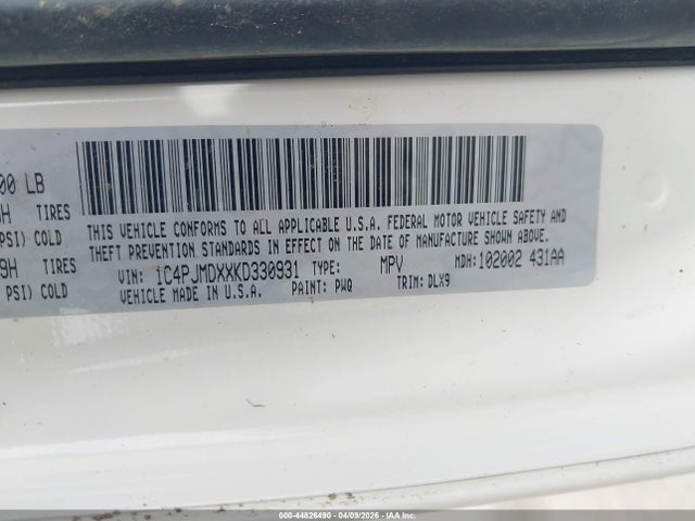 1C4PJMDXXKD330931 Jeep Cherokee High Altitude 4x4