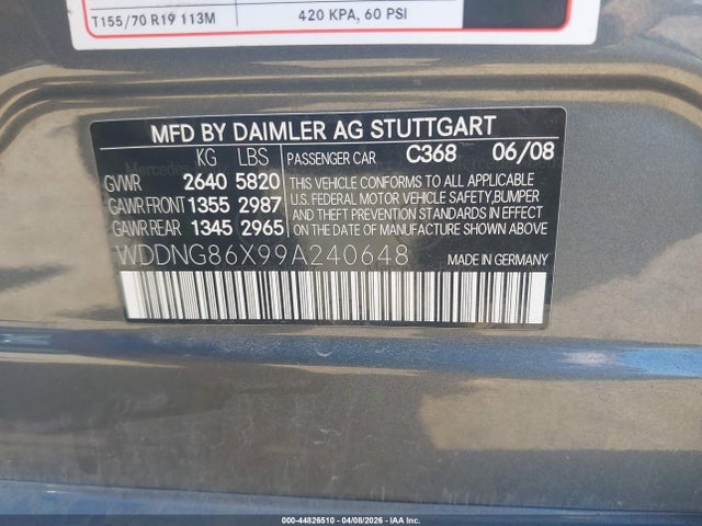 Продаж на аукціоні авто 2009 Mercedes-benz S 550 4matic, vin: WDDNG86X99A240648, номер лоту: 44826510