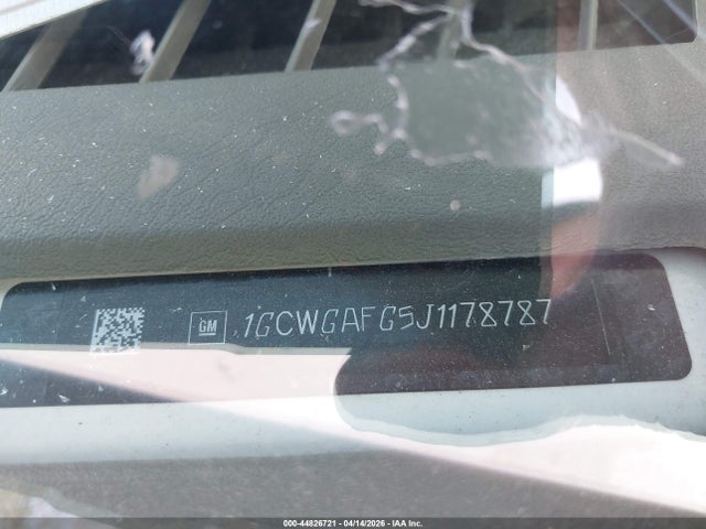 Aukcja sprzedaży 2018 Chevrolet Express 2500 Work Van, vin: 1GCWGAFG5J1178787, numer aukcji: 44826721