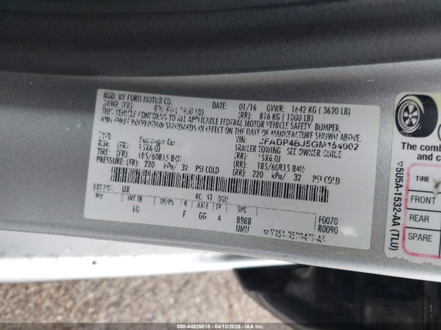 3FADP4BJ5GM154002 Ford FIESTA SE