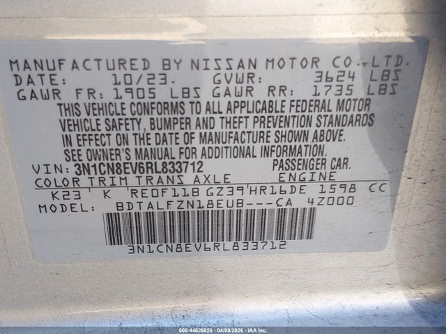 Nissan Versa 1.6 Sv 2024 3N1CN8EV6RL833712 Image 9