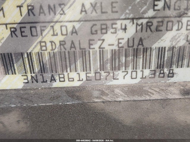 Aukcja sprzedaży 2007 Nissan Sentra 2.0s, vin: 3N1AB61E07L701388, numer aukcji: 44826842