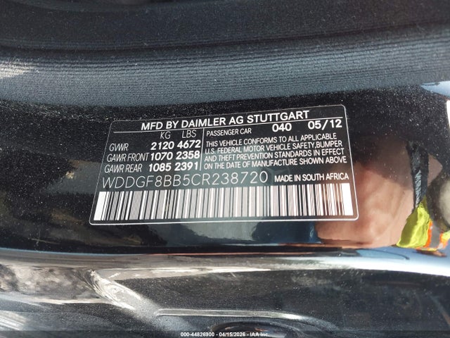 2012 MERCEDES-BENZ C 300 WDDGF8BB5CR238720 Photo 8