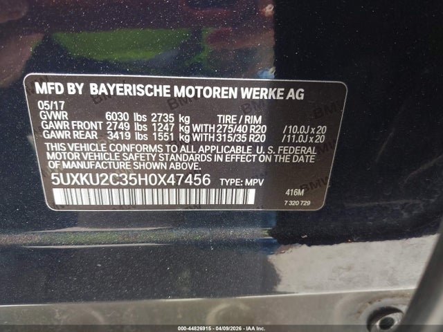 5UXKU2C35H0X47456 BMW X6 Xdrive35i