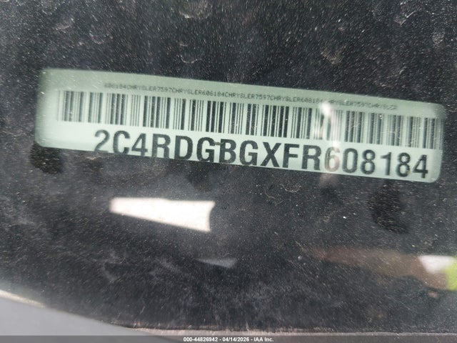 Продаж на аукціоні авто 2015 Dodge Grand Caravan American Value Pkg, vin: 2C4RDGBGXFR608184, номер лоту: 44826942