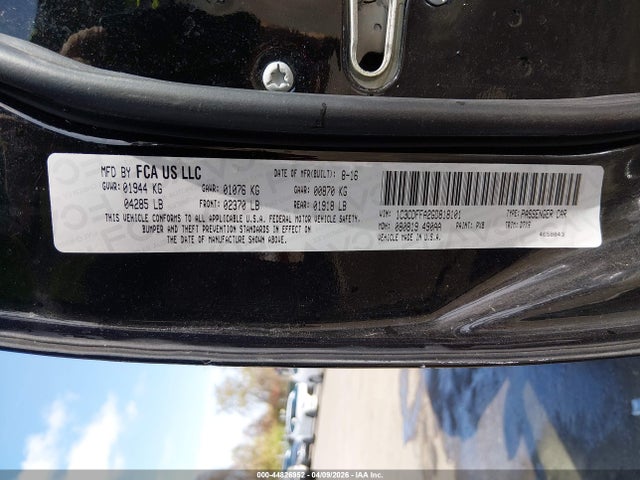 Продажа на аукционе авто 2016 Dodge Dart Sxt Sport Blacktop, vin: 1C3CDFFA2GD818101, номер лота: 44826952