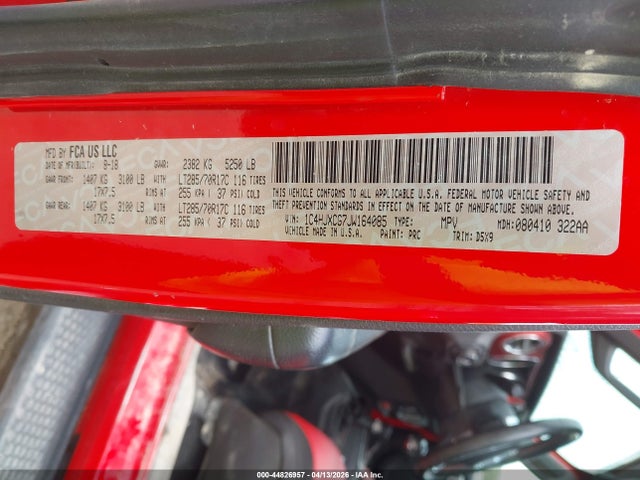 2018 Jeep Wrangler Rubicon 4x4 მანქანა იყიდება აუქციონზე, vin: 1C4HJXCG7JW164085, აუქციონის ნომერი: 44826957