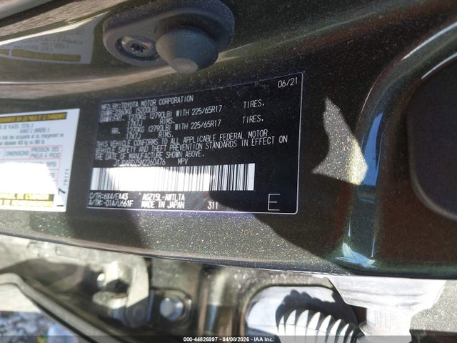 Aukcja sprzedaży 2021 Lexus Nx 300, vin: JTJDARDZ5M2260476, numer aukcji: 44826997