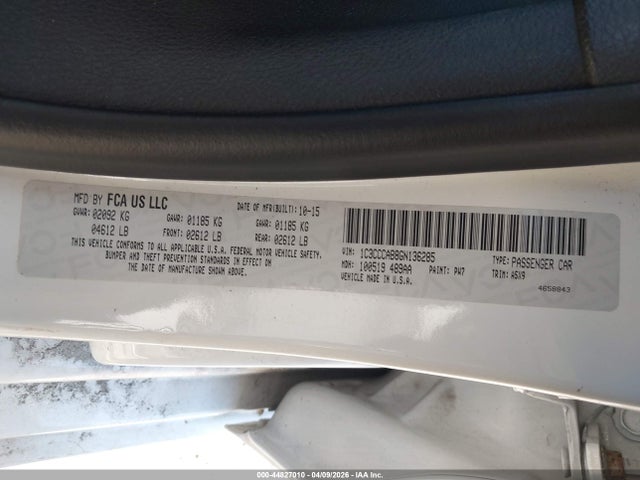 Продаж на аукціоні авто 2016 Chrysler 200 Limited, vin: 1C3CCCAB8GN136285, номер лоту: 44827010