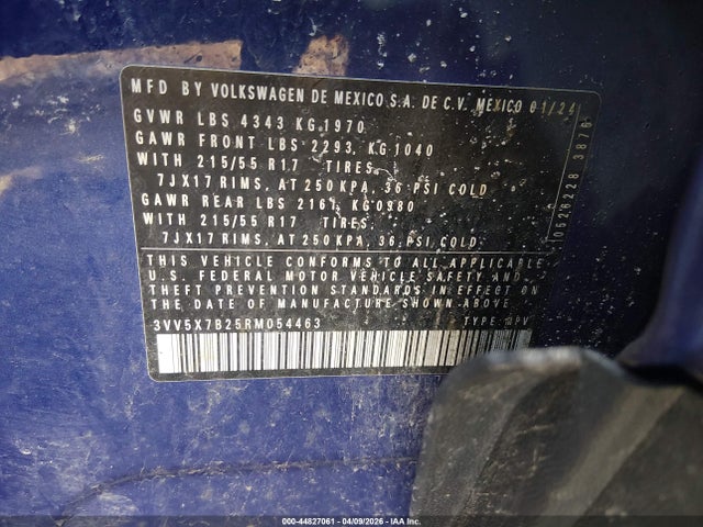 Продаж на аукціоні авто 2024 Volkswagen Taos 1.5t S, vin: 3VV5X7B25RM054463, номер лоту: 44827061