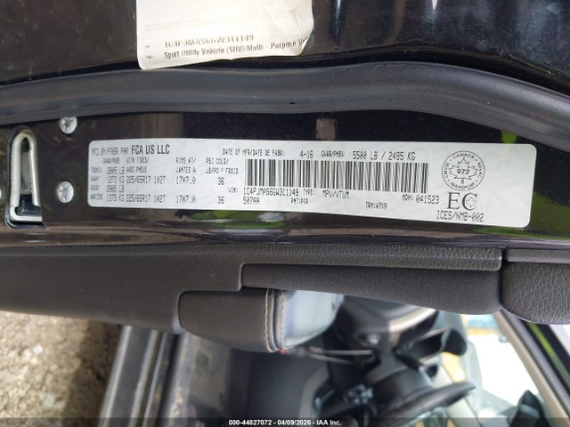 44827072 :رقم المزاد ، 1C4PJMAS6GW311149 vin ، 2016 Jeep Cherokee Sport مزاد بيع