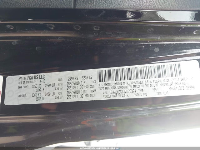 1C4HJXEG7JW175374 Jeep Wrangler Unlimited Sahara 4x4