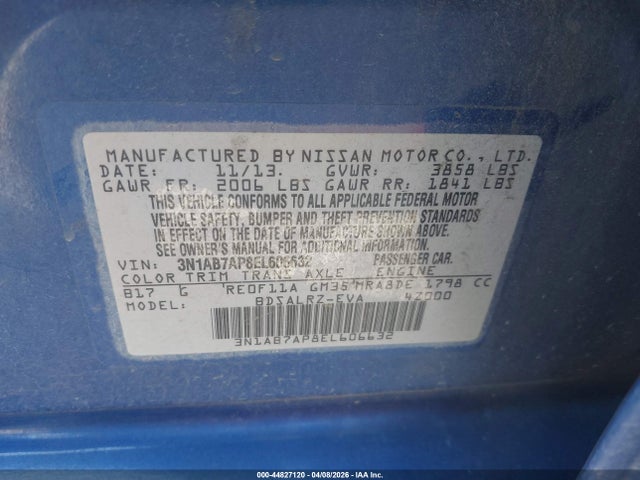 2014 NISSAN SENTRA 3N1AB7AP8EL606632 Photo 8