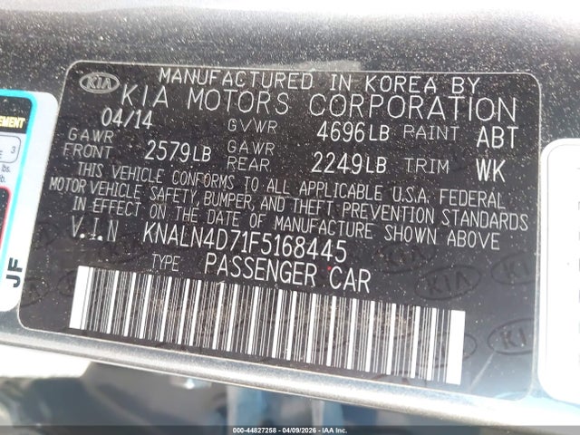 Продаж на аукціоні авто 2015 Kia Cadenza Premium, vin: KNALN4D71F5168445, номер лоту: 44827258