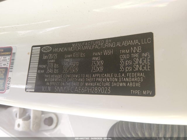 Продаж на аукціоні авто 2023 Hyundai Tucson Sel, vin: 5NMJFCAE6PH289023, номер лоту: 44827302