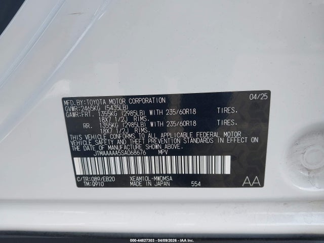 JTMAAAAA5SA068676 Toyota BZ4X XLE