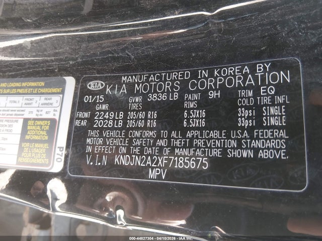 Продажа на аукционе авто 2015 Kia Soul, vin: KNDJN2A2XF7185675, номер лота: 44827304