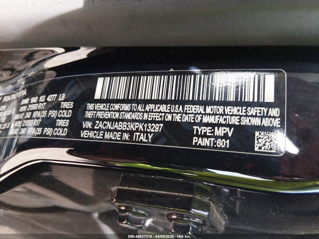 Aukcja sprzedaży 2019 Jeep Renegade Latitude Fwd, vin: ZACNJABB3KPK13297, numer aukcji: 44827315