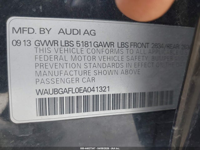 Продаж на аукціоні авто 2014 Audi S4 3.0t Premium Plus, vin: WAUBGAFL0EA041321, номер лоту: 44827347