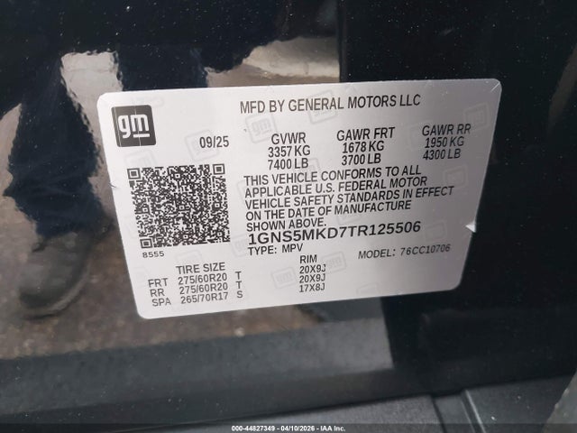 Chevrolet Tahoe Ls 2026 1GNS5MKD7TR125506 Image 9