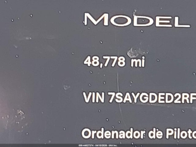 44827374 :رقم المزاد ، 7SAYGDED2RF096409 vin ، 2024 Tesla Model Y Long Range Single Motor Rear-wheel Drive/rwd مزاد بيع